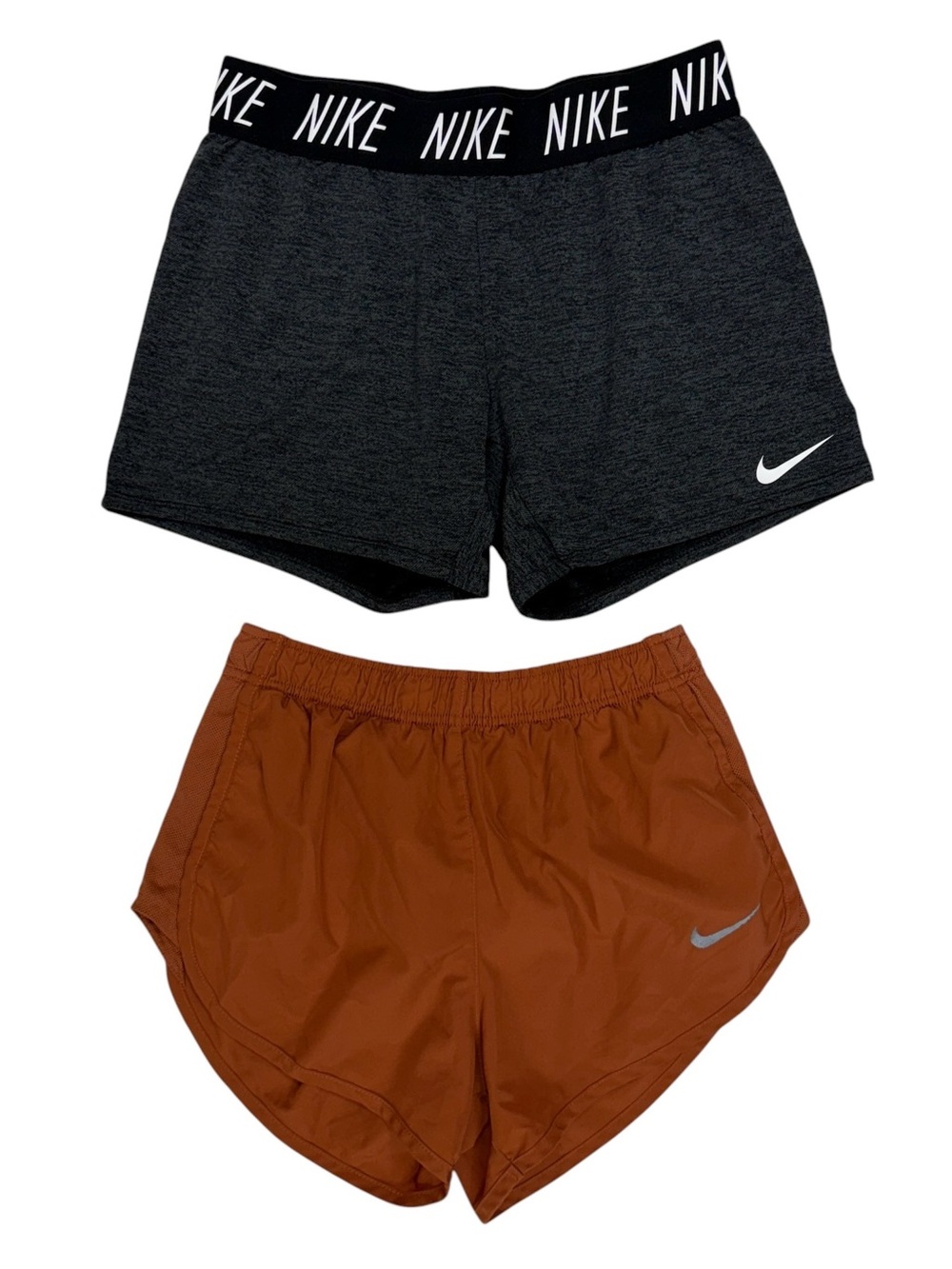 Nike Shorts Womens Small Brown Black Athletic Running Gym Workout Train Stretch
